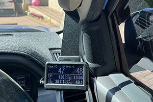 FORD PX2 PX3 RHD Ranger, Raptor and Everest Fixed Mobile Phone or UHF Mic Bracket Right of Steering Wheel