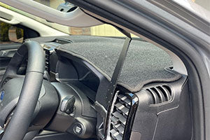 FORD Next Generation Ranger, Raptor and Everest Fixed Mobile Phone or UHF Mic Bracket Right of Steering Wheel With GME MB207 Magnetic Mic Holder